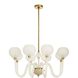 Tebaldi 8 Light 36 inch Antique Brass and Clear Etched Glass Chandelier Ceiling Light