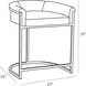 Calvin 33 inch White/Polished Nickel Counter Stool