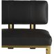 Laney 41 inch Black and Antique Brass Bar Stool