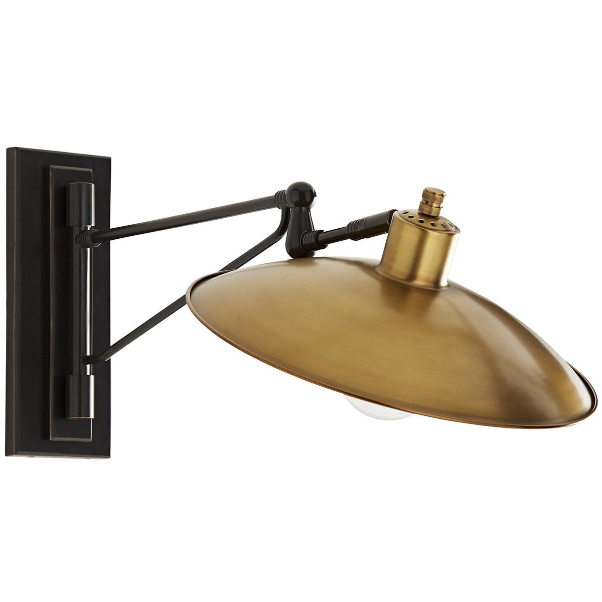Nox Sconce Wall Light in Antique Brass/Bronze, Essential Lighting
