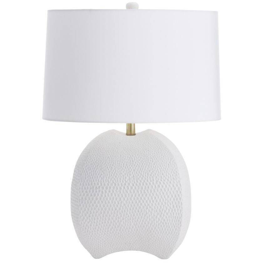 Fairbanks 26.5 inch 150.00 watt White and Antique Brass Lamp Portable Light