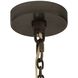 Hecche 6 Light 35 inch Carbon and Bronze Chandelier Ceiling Light