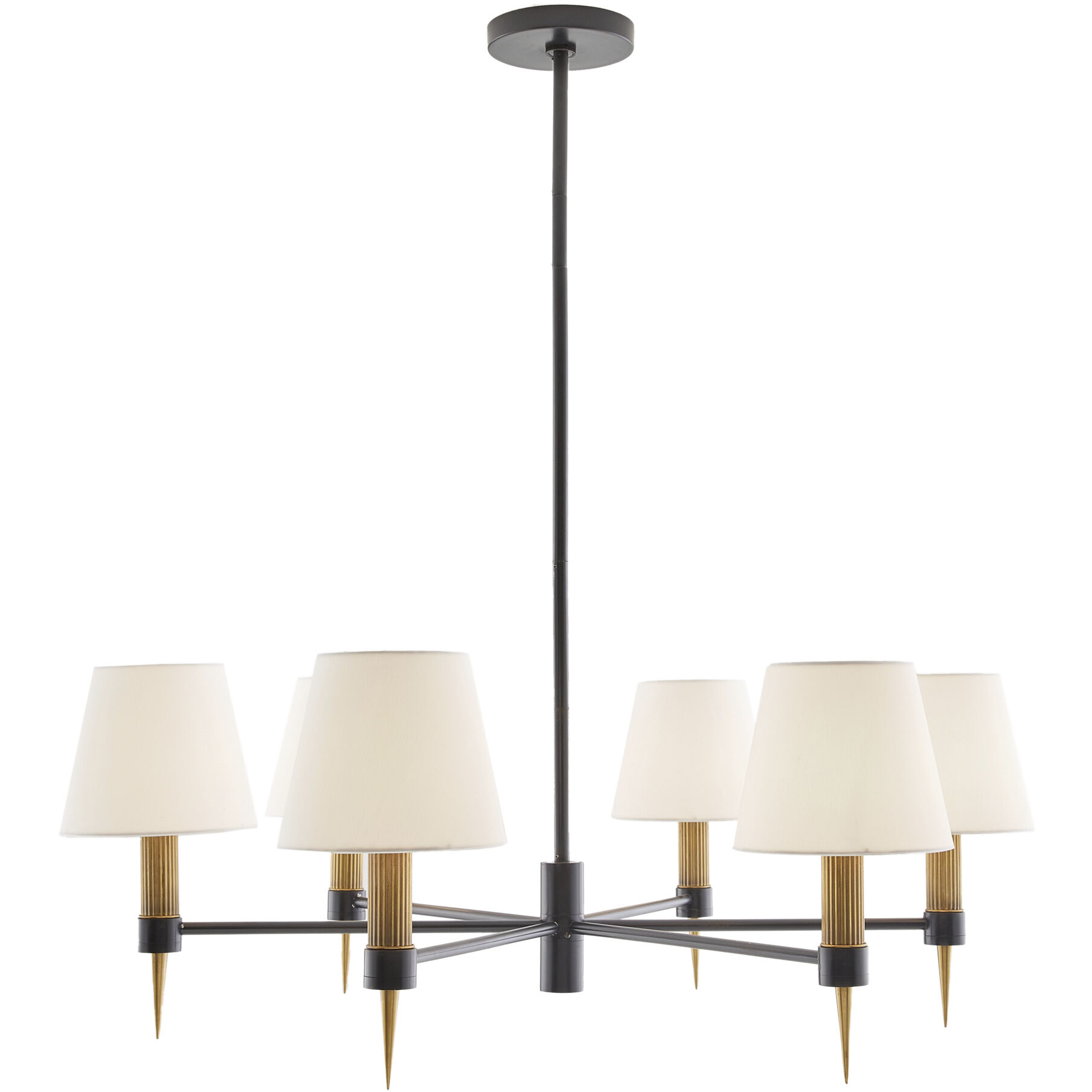 Roma 6 Light 39 inch Bronze Chandelier Ceiling Light