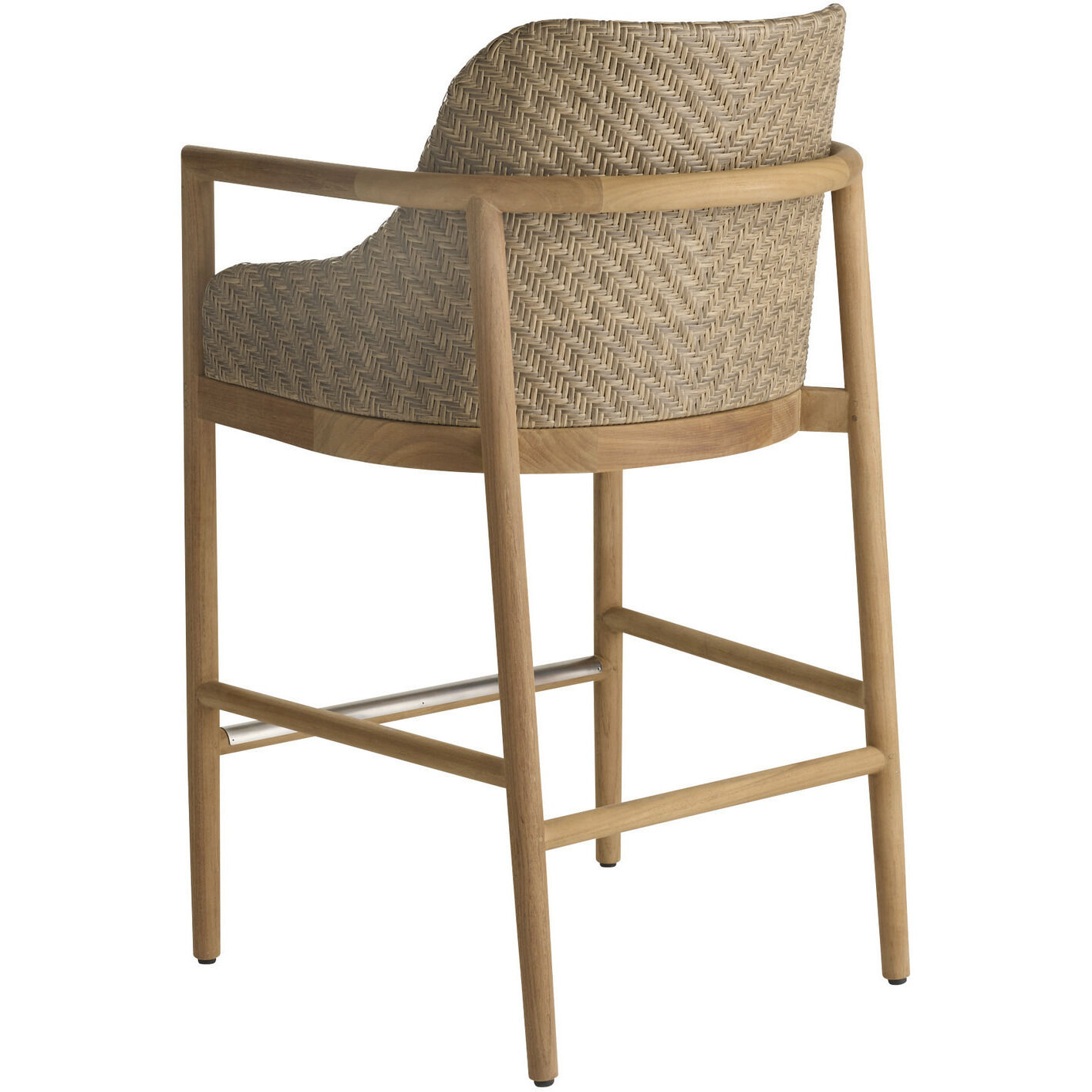 Chilton 42 inch Pearl and Dark Blonde with Natural Outdoor Bar Stool