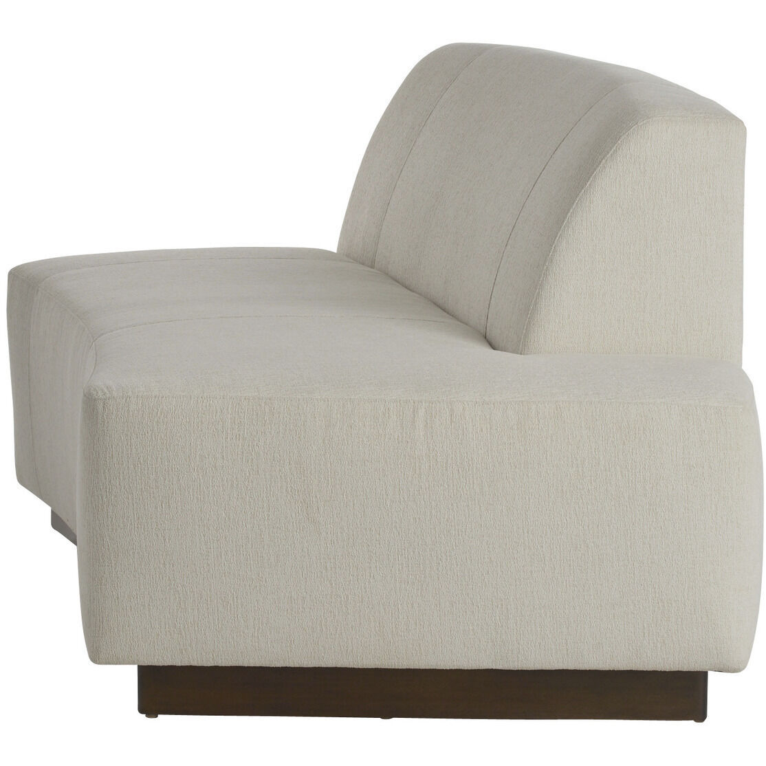 Islander Vanilla and Dark Walnut Sofa, Right