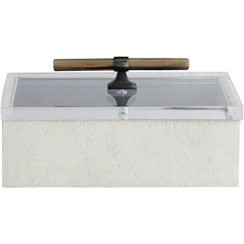 Aliyah 11 inch White Decorative Box