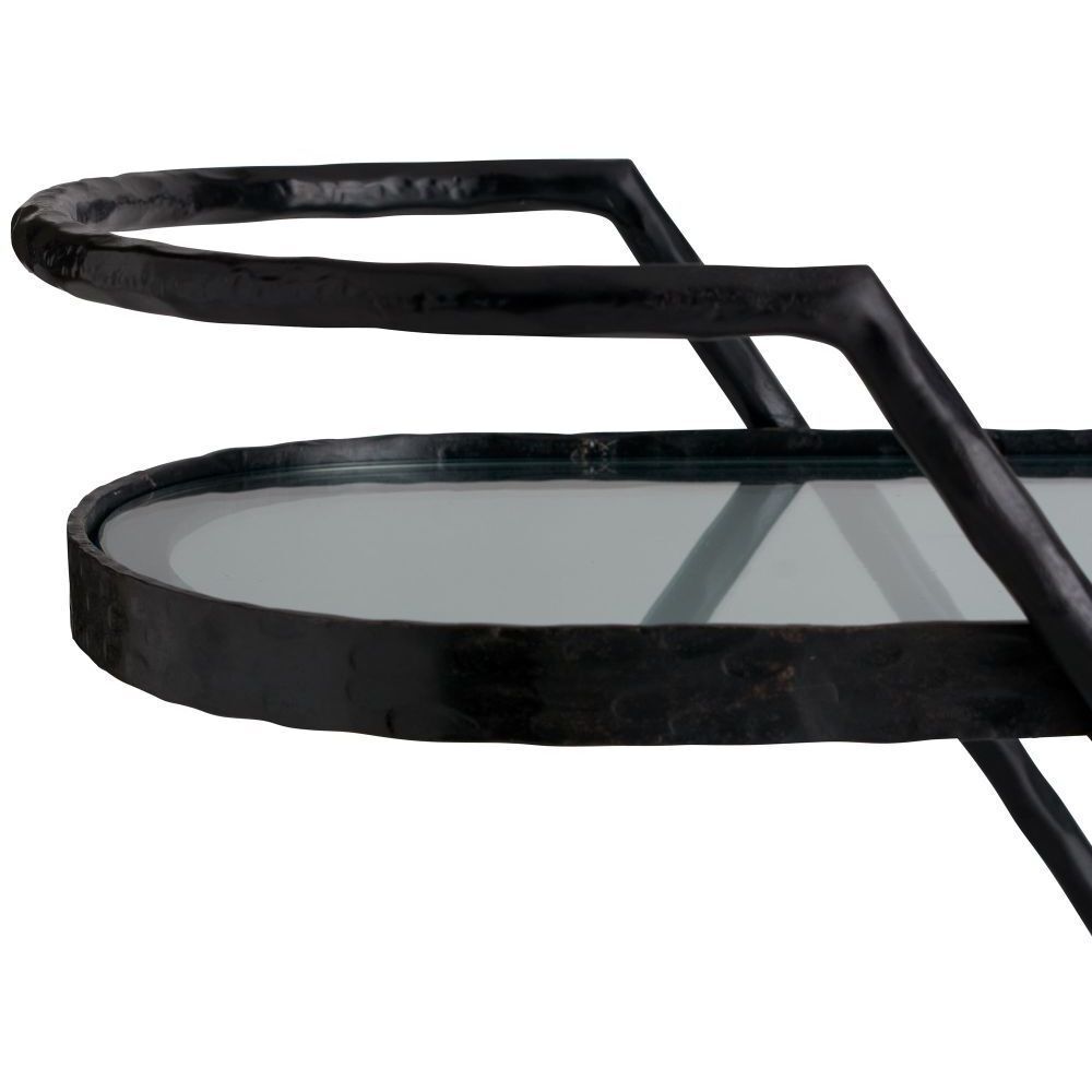 Nakoa 34 inch Black Bar Cart