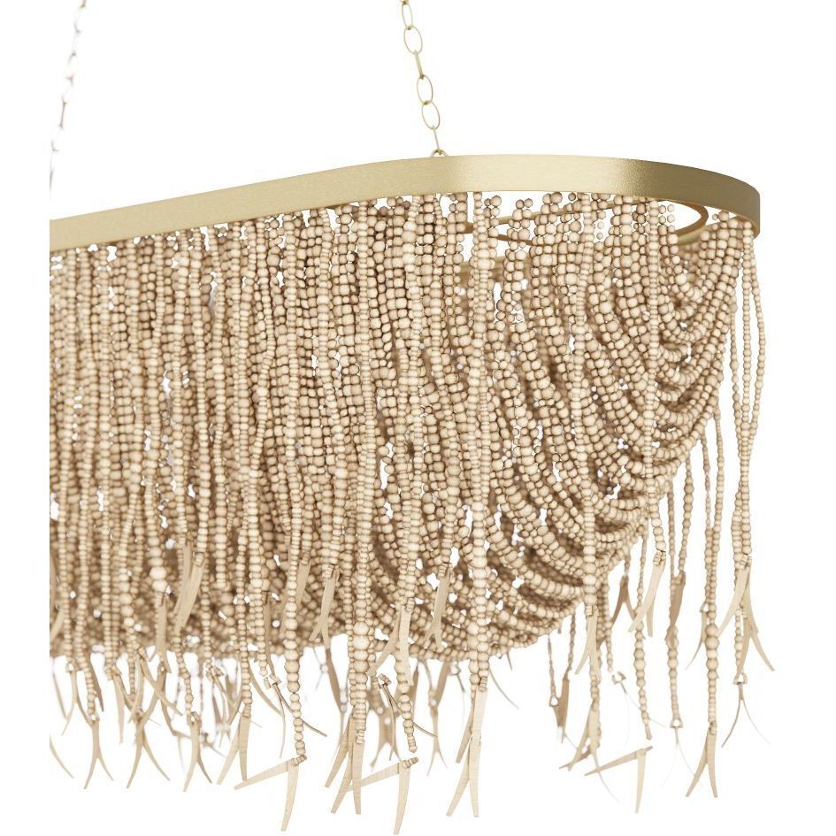 Baja 52 X 45.5 inch Natural Linear Chandelier Ceiling Light