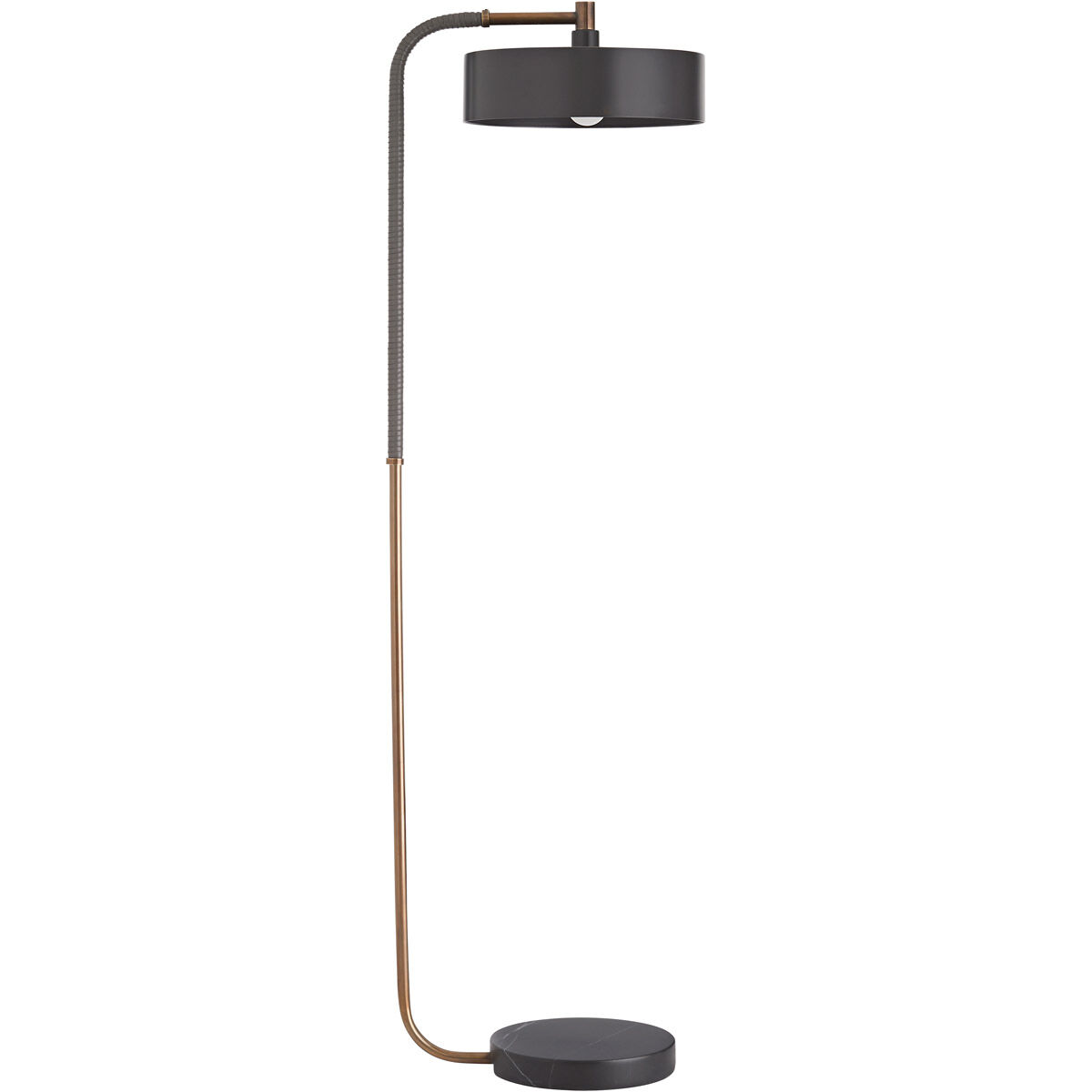 Aaron 63 inch 100 watt Heritage Brass Floor Lamp Portable Light