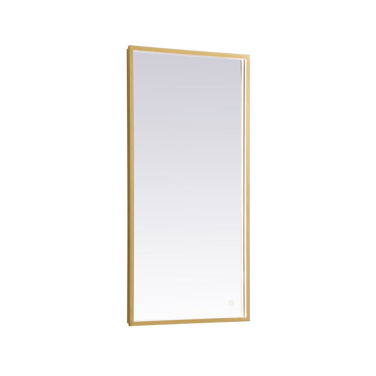 Pier 30 X 20 inch Brass LED Mirror