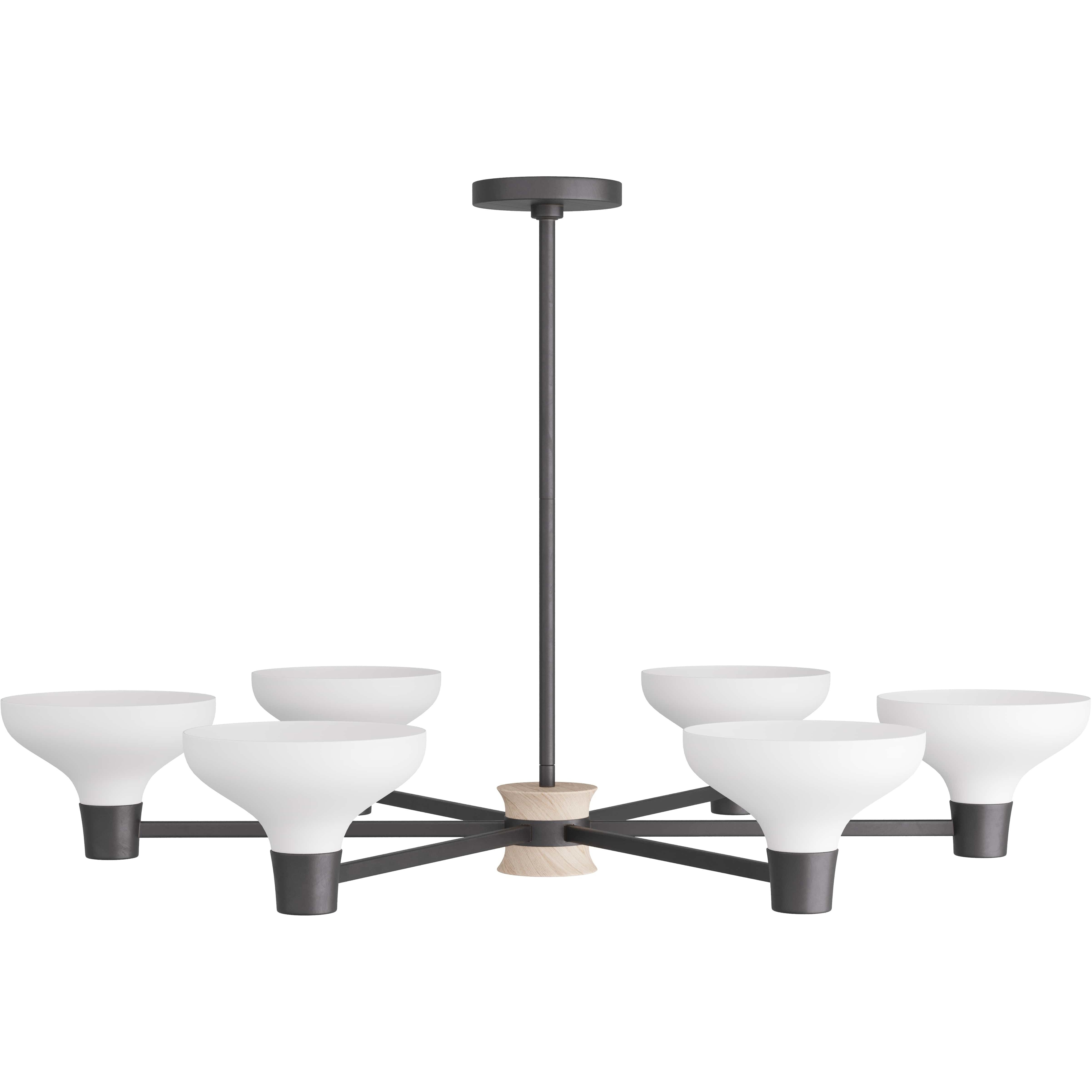 Thatcher 6 Light 42 inch White Gesso Chandelier Ceiling Light