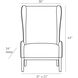 Pierce 44 inch Stone Wing Chair
