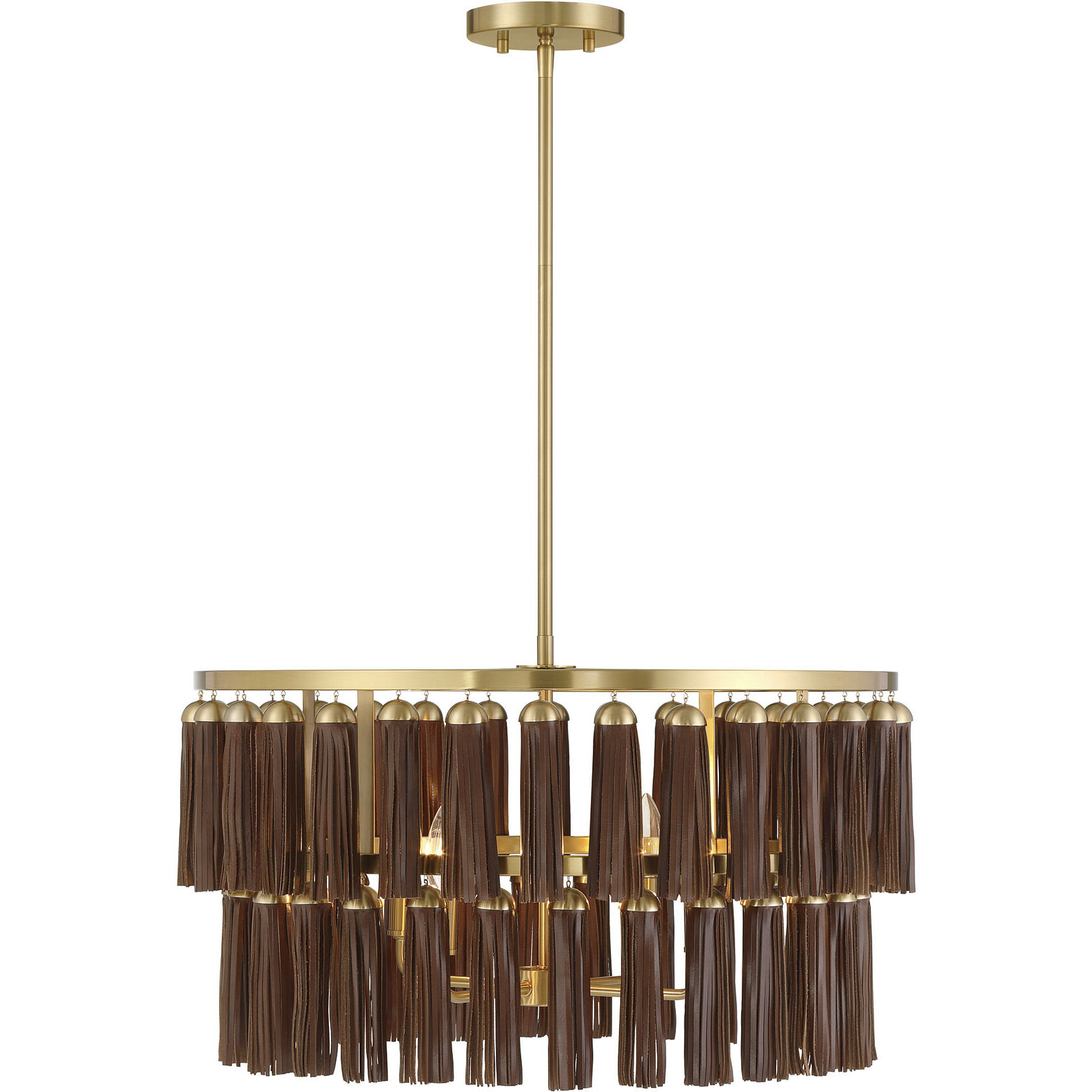 Aquitane 4 Light 24 inch Warm Brass Pendant Ceiling Light