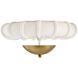 Camella 1 Light 18 inch Ivory and Antique Brass Flush Mount Ceiling Light, Small
