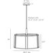 Amida 3 Light 28.5 inch English Bronze Chandelier Ceiling Light