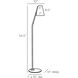 Zealand 54.5 inch 60.00 watt English Bronze Floor Lamp Portable Light