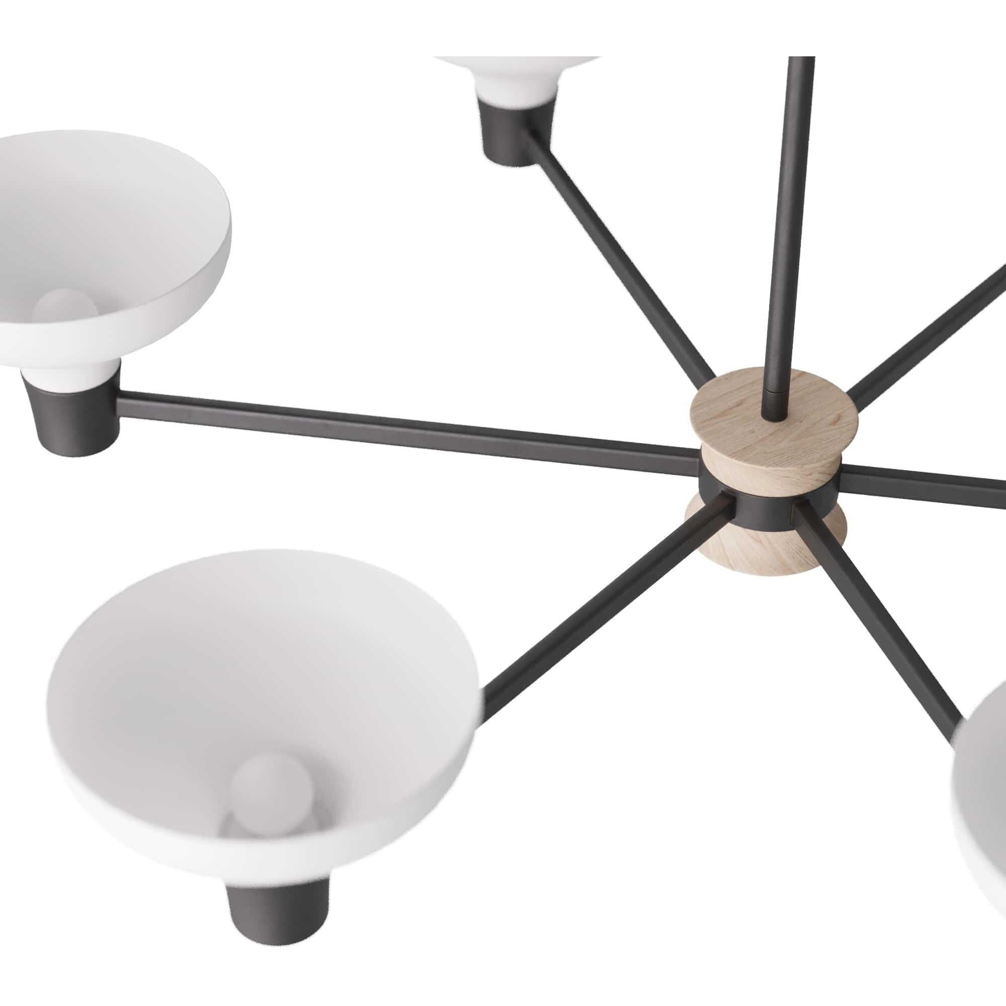 Thatcher 6 Light 42 inch White Gesso Chandelier Ceiling Light