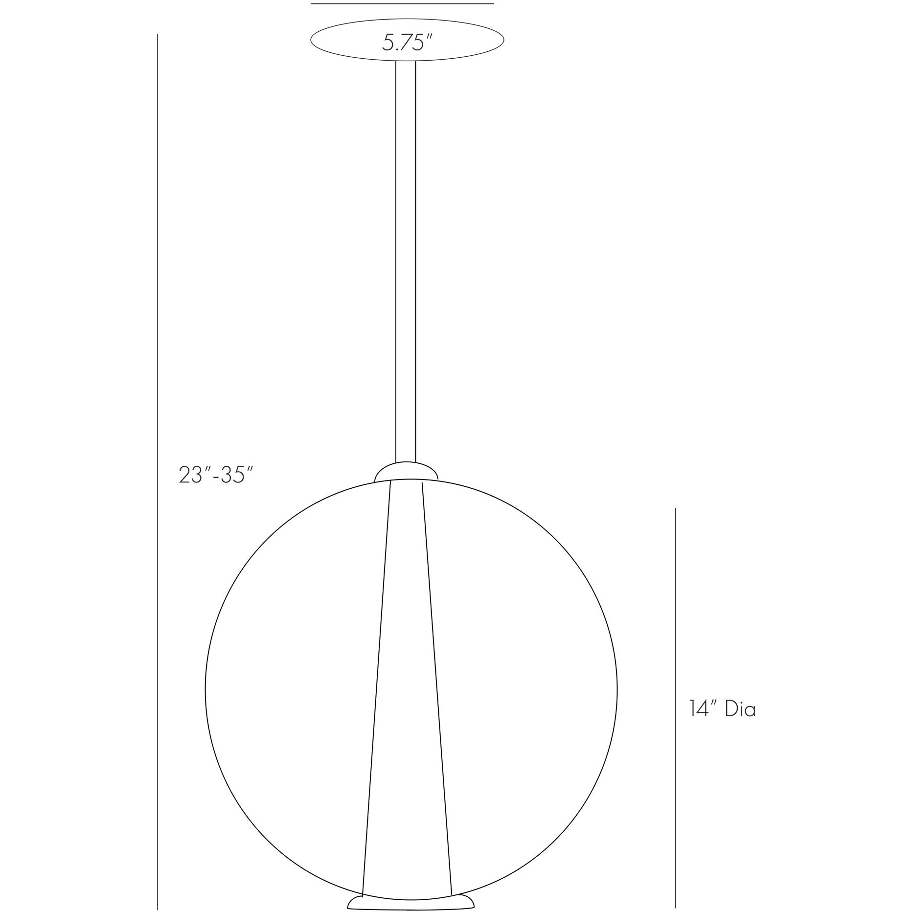 Caviar 1 Light 14 inch Polished Nickel Pendant Ceiling Light, Adjustable Large