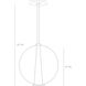 Caviar 1 Light 14 inch Polished Nickel Pendant Ceiling Light, Adjustable Large