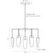 Valeria 8 Light 30 inch Clear Seedy Chandelier Ceiling Light