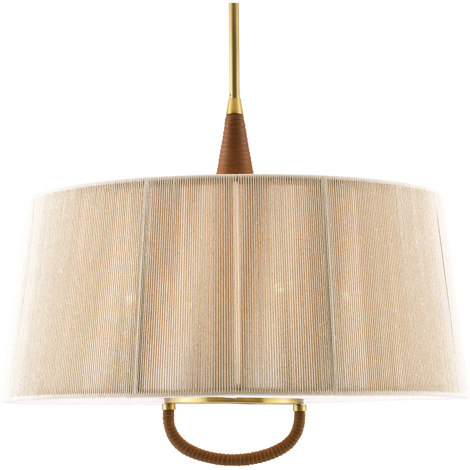 Middlebury 6 Light 28.5 inch Natural and Antique Brass Pendant Ceiling Light