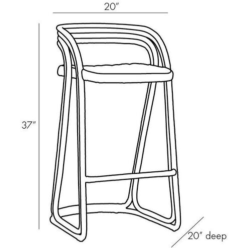 Harrington Moth Gray Bar Stool