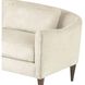 Vincent Textured Ivory and Dark Walnut Sofa