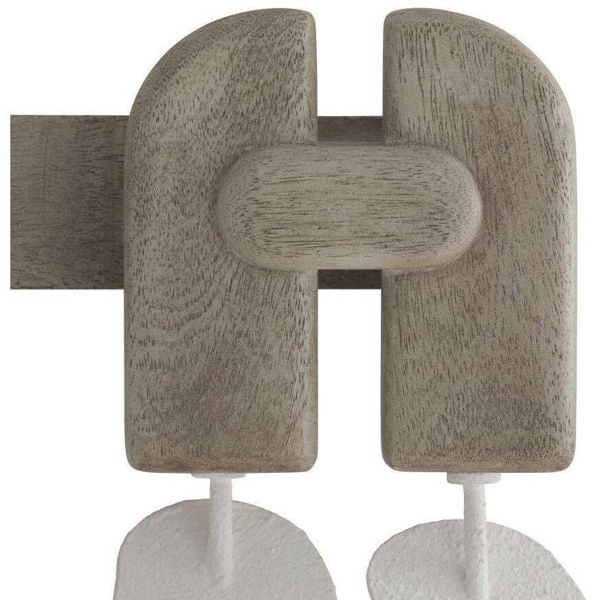 Melt White Gesso and Smoke Wall Decor