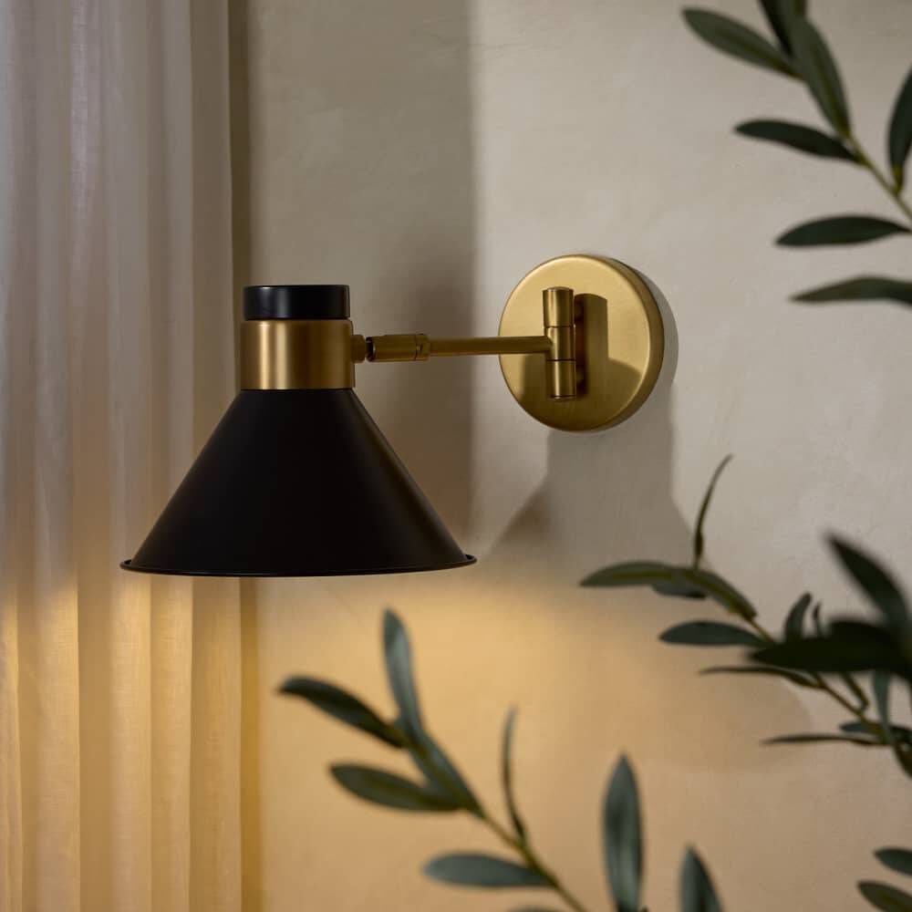 Lane 1 Light Bronze and Antique Brass Sconce Wall Light