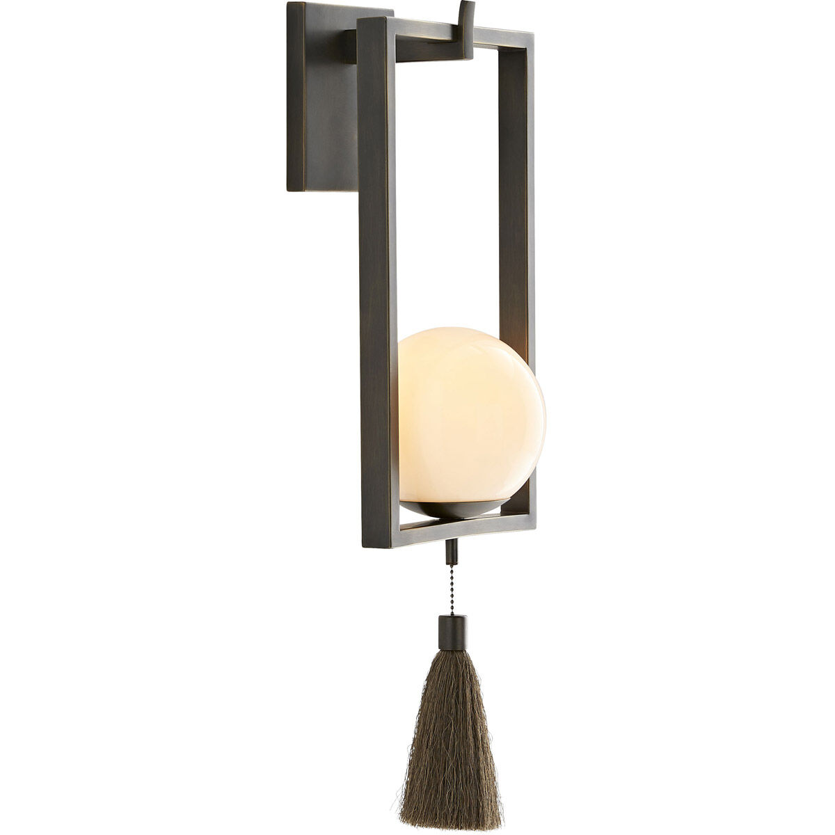 Trapeze Sconce Wall Light in Aged Bronze