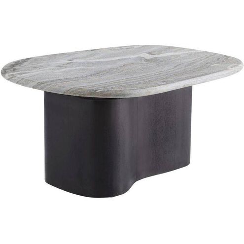 Melt 35 X 17 inch Ebony and Galaxy Marble Coffee Tables, Set of 2