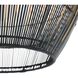 Swami 1 Light 16 inch Natural and Black and Antique Brass Mini Pendant Ceiling Light