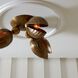 Inessa 3 Light 24 inch Vintage Brass Flush Mount Ceiling Light