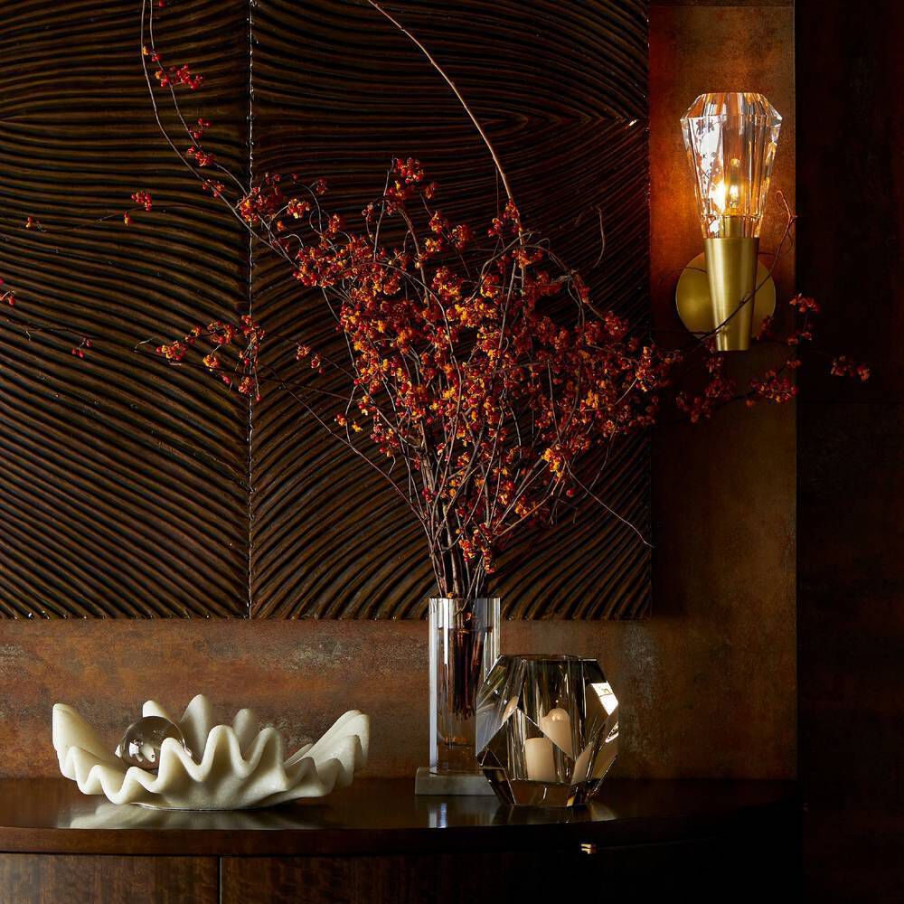 Gemma 6.5 X 6.5 inch Vase in Champagne Crystal