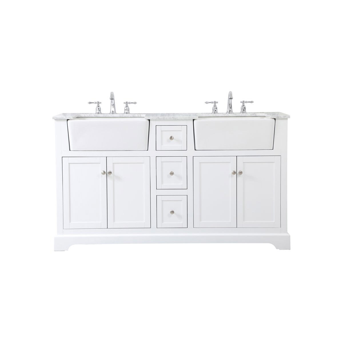 Franklin 60 X 22 X 35 inch White Bathroom Vanity Cabinet