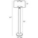Russel 67 inch 150.00 watt Bone Floor Lamp Portable Light