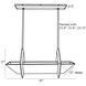 Saginaw 4 Light 41 inch White Chandelier Ceiling Light