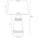 Django 60.00 watt Matte Charcoal Table Lamp Portable Light