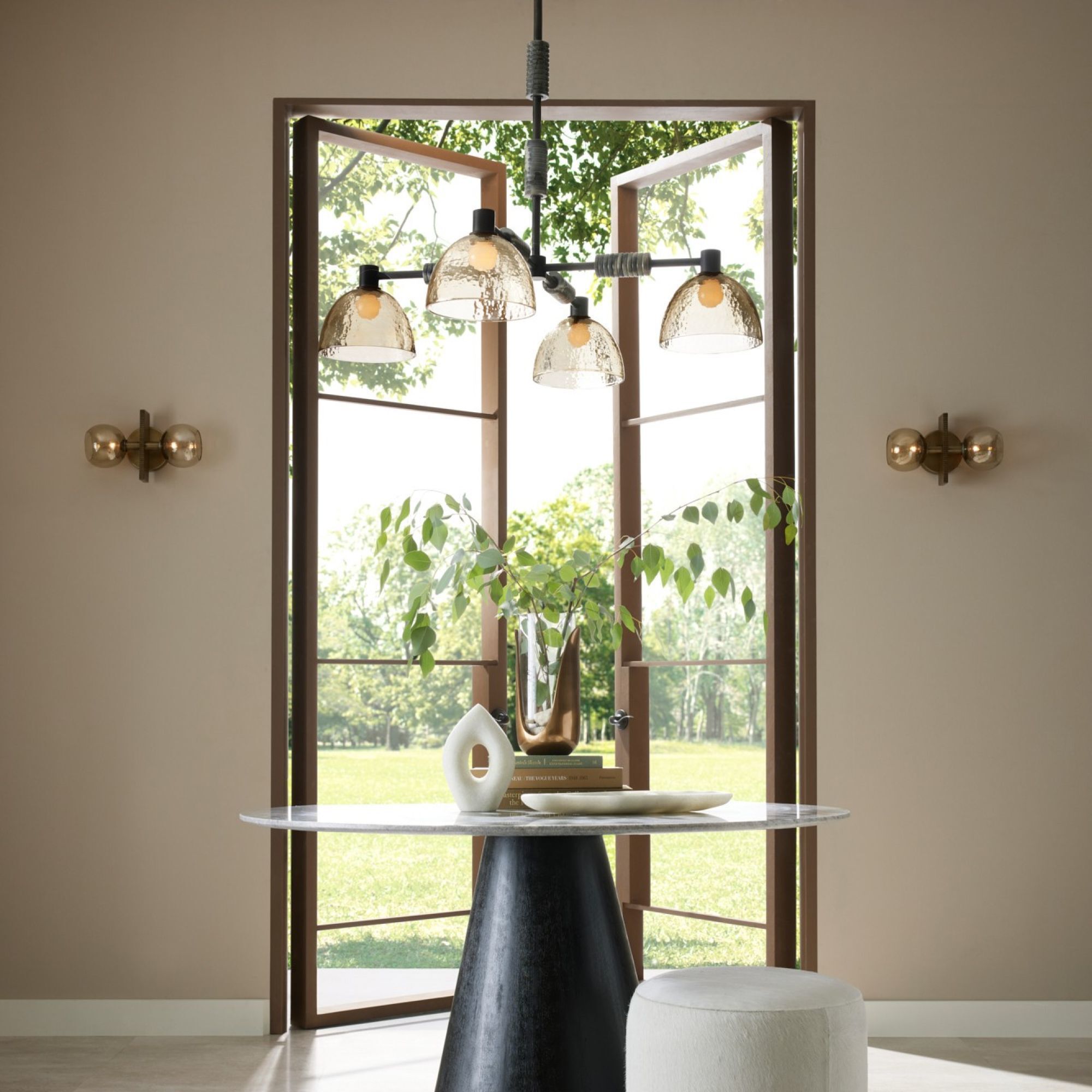 Chamberlin 2 Light 13 inch Smoke Sconce Wall Light