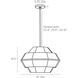 Morten 1 Light 21 inch White and Antique Brass Pendant Ceiling Light