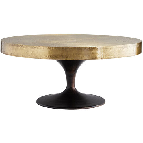 Daryl 36 inch Antique Brass and Antique Bronze Cocktail Table