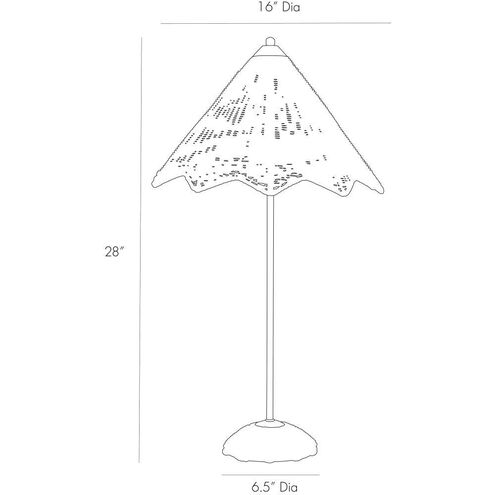 Parasol 28 inch Natural Table Lamp Portable Light