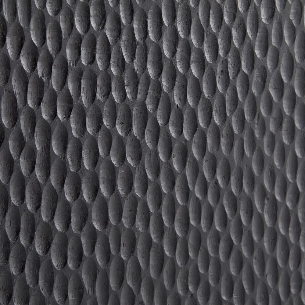 Aiden 55 X 16.5 inch Handcarved Soft Black Waxed Cocktail Table