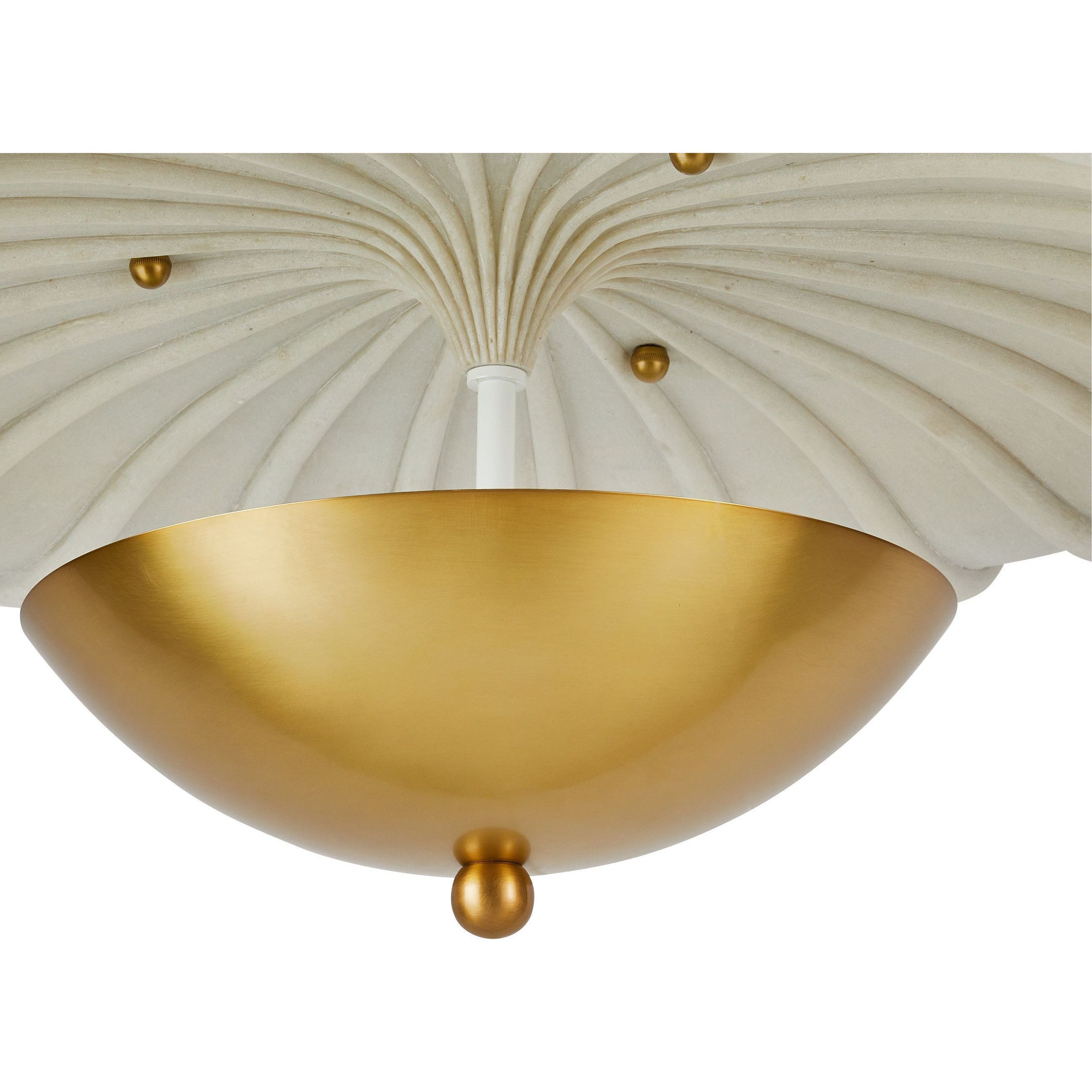 Camella 3 Light Ivory Flush Mount Ceiling Light
