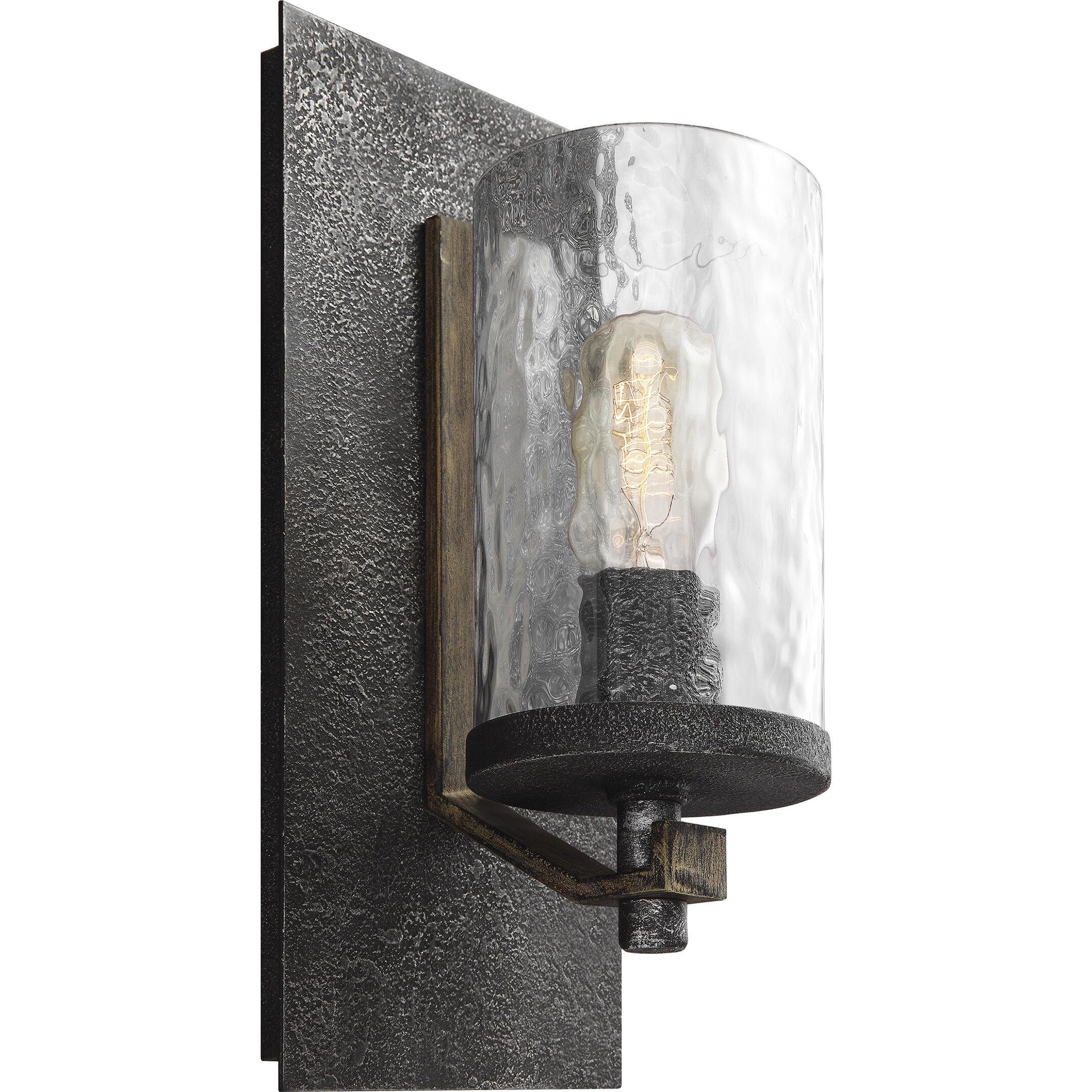Lanesnoro 1 Light 5.5 inch Distressed Weathered Oak and Slated Grey Metal Vanity Light Wall Light