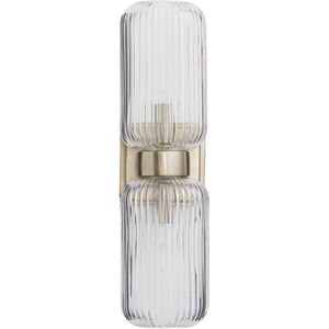 Tamber 2 Light 4 inch Vintage Silver ADA Sconce Wall Light, Essential Lighting