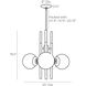 Oberon 3 Light 25 inch Antique Brass Pendant Ceiling Light