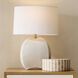 Fairbanks 26.5 inch 150.00 watt White and Antique Brass Lamp Portable Light