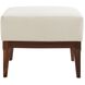 Laurette 18 inch White Ottoman