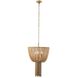 Yale 3 Light 20 inch Aged Brass Chandelier Ceiling Light